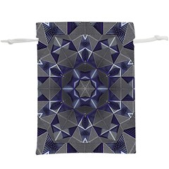 Kaleidoscope Geometric Pattern Lightweight Drawstring Pouch (xl) by Ravend