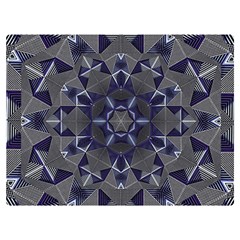 Kaleidoscope Geometric Pattern One Side Premium Plush Fleece Blanket (extra Small) by Ravend