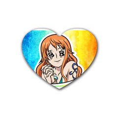 Nami Lovers Money Rubber Coaster (heart) by designmarketalsprey31