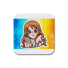 Nami Lovers Money Rubber Square Coaster (4 Pack) by designmarketalsprey31