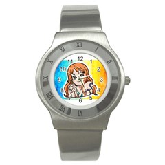 Nami Lovers Money Stainless Steel Watch by designmarketalsprey31