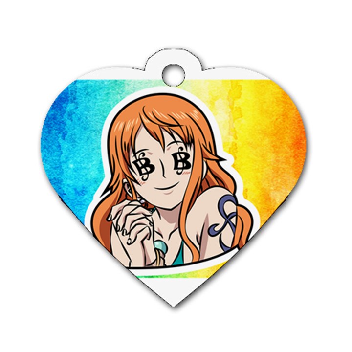 Nami Lovers Money Dog Tag Heart (One Side)