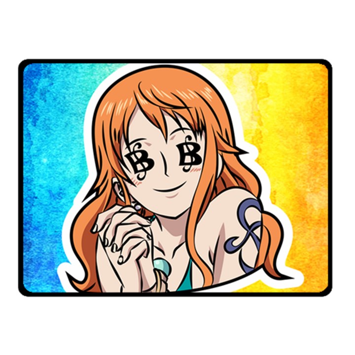 Nami Lovers Money One Side Fleece Blanket (Small)