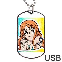 Nami Lovers Money Dog Tag Usb Flash (two Sides) by designmarketalsprey31