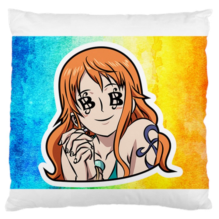 Nami Lovers Money Standard Premium Plush Fleece Cushion Case (One Side)