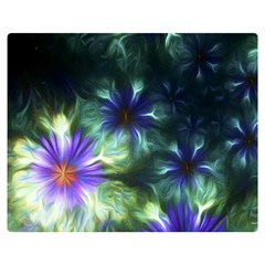 Fractalflowers One Side Premium Plush Fleece Blanket (medium) by Sparkle