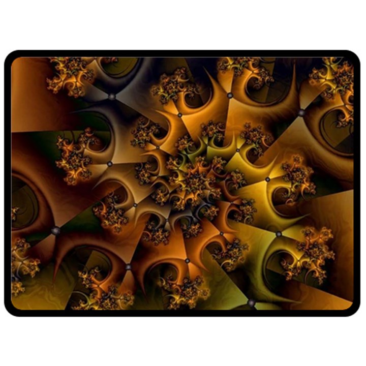 Digitalartflower One Side Fleece Blanket (Large)