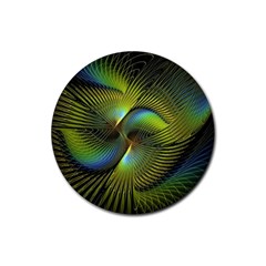 Digitalart  Waves Rubber Coaster (round) by Sparkle