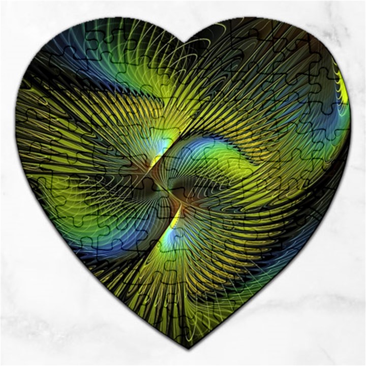 Digitalart  Waves Jigsaw Puzzle (Heart)