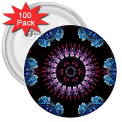 Digitalart Kaleidoscope 3  Buttons (100 pack) 