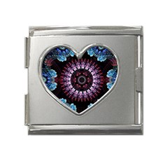 Digitalart Kaleidoscope Mega Link Heart Italian Charm (18mm)