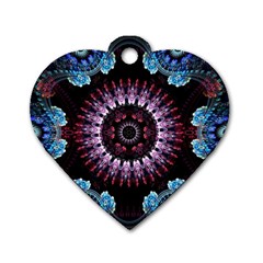 Digitalart Kaleidoscope Dog Tag Heart (One Side)