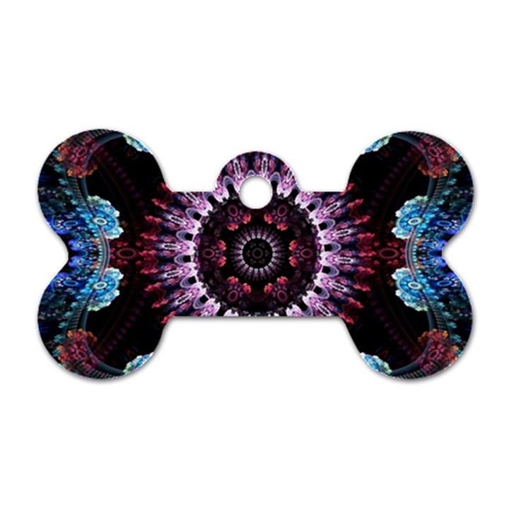 Digitalart Kaleidoscope Dog Tag Bone (One Side)