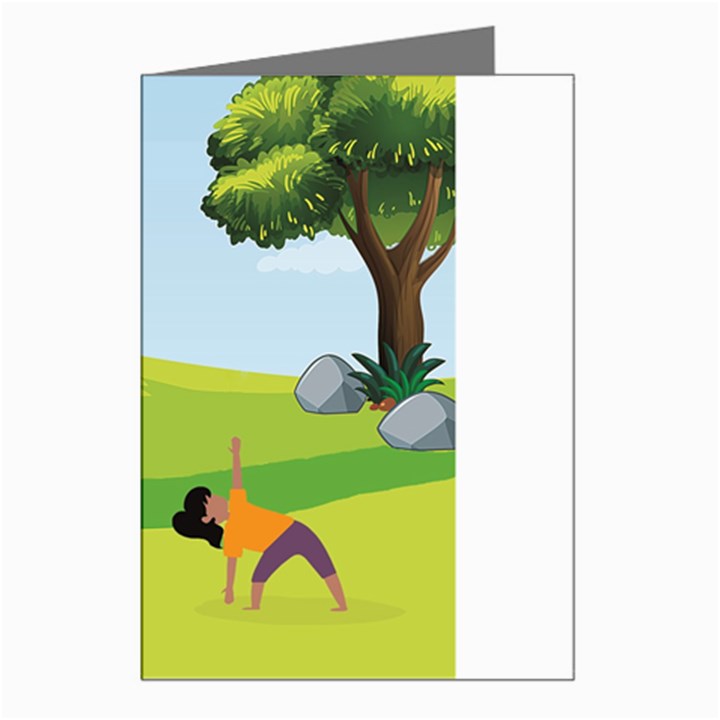 Mother And Daughter Yoga Art Celebrating Motherhood And Bond Between Mom And Daughter. Greeting Cards (Pkg of 8)