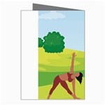 Mother And Daughter Yoga Art Celebrating Motherhood And Bond Between Mom And Daughter. Greeting Cards (Pkg of 8) Right