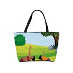 Mother And Daughter Yoga Art Celebrating Motherhood And Bond Between Mom And Daughter. Classic Shoulder Handbag Back