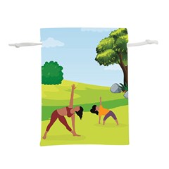 Mother And Daughter Yoga Art Celebrating Motherhood And Bond Between Mom And Daughter  Lightweight Drawstring Pouch (m)