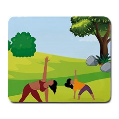 Mother And Daughter Yoga Art Celebrating Motherhood And Bond Between Mom And Daughter  Large Mousepad