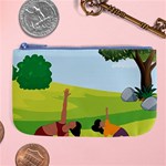 Mother And Daughter Yoga Art Celebrating Motherhood And Bond Between Mom And Daughter. Large Coin Purse Front