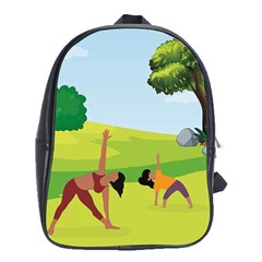 Mother And Daughter Y School Bag (xl) by SymmekaDesign