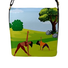 Mother And Daughter Y Flap Closure Messenger Bag (l) by SymmekaDesign