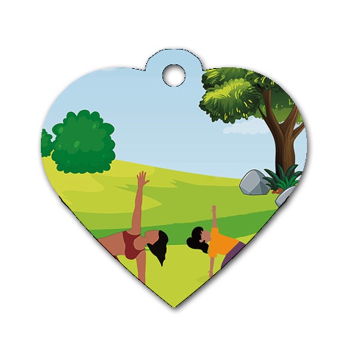 Large Dog Tag Heart (One Side)