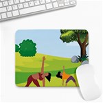 Mother And Daughter Yoga Art Celebrating Motherhood And Bond Between Mom And Daughter. Small Mousepad Front