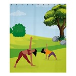 Mother And Daughter Yoga Art Celebrating Motherhood And Bond Between Mom And Daughter. Shower Curtain 60  x 72  (Medium)  60 x72  Curtain