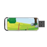 Mother And Daughter Yoga Art Celebrating Motherhood And Bond Between Mom And Daughter. Portable USB Flash (Two Sides) Front