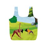 Mother And Daughter Yoga Art Celebrating Motherhood And Bond Between Mom And Daughter. Full Print Recycle Bag (S) Front