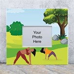 Mother And Daughter Yoga Art Celebrating Motherhood And Bond Between Mom And Daughter. White Wall Photo Frame 5  x 7  Front