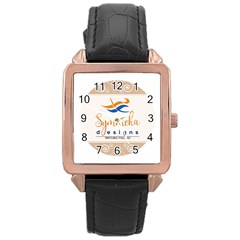 Logo Pngdd Rose Gold Leather Watch  by SymmekaDesign