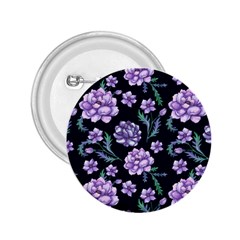 Elegant Purple Pink Peonies In Dark Blue Background 2 25  Buttons by augustinet