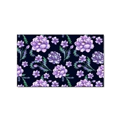 Elegant Purple Pink Peonies In Dark Blue Background Sticker (rectangular)