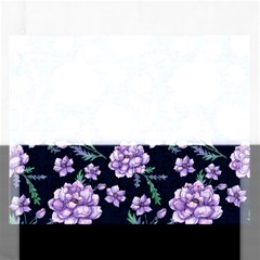 Elegant Purple Pink Peonies In Dark Blue Background Rectangular Jigsaw Puzzl