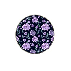 Elegant Purple Pink Peonies In Dark Blue Background Hat Clip Ball Marker (4 Pack)