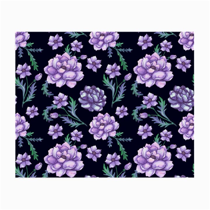 Elegant purple pink peonies in dark blue background Small Glasses Cloth