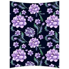 Elegant Purple Pink Peonies In Dark Blue Background Back Support Cushion by augustinet