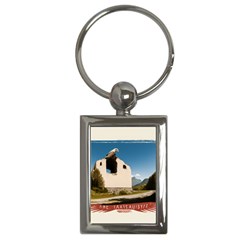  Us Ventag Eagles Travel Poster Graphic Style Redbleuwhite  Key Chain (rectangle)