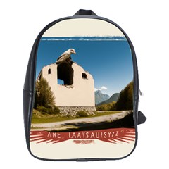  Us Ventag Eagles Travel Poster Graphic Style Redbleuwhite  School Bag (large)