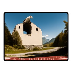  Us Ventag Eagles Travel Poster Graphic Style Redbleuwhite  One Side Fleece Blanket (small) by steakspro94