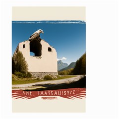  Us Ventag Eagles Travel Poster Graphic Style Redbleuwhite  Small Garden Flag (two Sides)