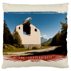  Us Ventag Eagles Travel Poster Graphic Style Redbleuwhite  Standard Premium Plush Fleece Cushion Case (one Side)