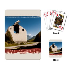  Us Ventag Eagles Travel Poster Graphic Style Redbleuwhite  Playing Cards Single Design (rectangle)