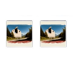  Us Ventag Eagles Travel Poster Graphic Style Redbleuwhite  Cufflinks (square) by steakspro94