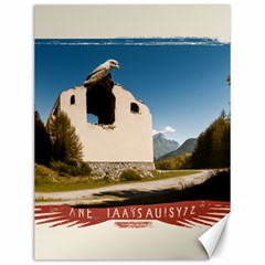  Us Ventag Eagles Travel Poster Graphic Style Redbleuwhite  Canvas 12  X 16 