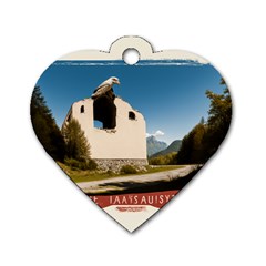  Us Ventag Eagles Travel Poster Graphic Style Redbleuwhite  Dog Tag Heart (two Sides) by steakspro94