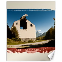  Us Ventag Eagles Travel Poster Graphic Style Redbleuwhite  Canvas 11  X 14  by steakspro94