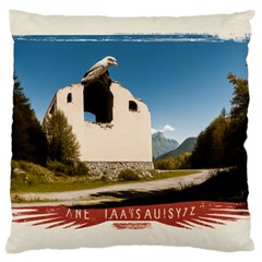  Us Ventag Eagles Travel Poster Graphic Style Redbleuwhite  Large Cushion Case (two Sides) by steakspro94