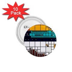 Abstract Statistics Rectangles Classification 1 75  Buttons (10 Pack) by Pakemis